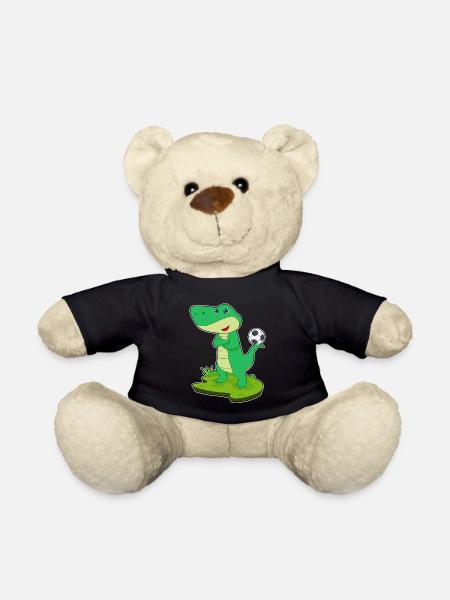 Krokodil Fußballspieler Fußball - Teddy - Schwarz