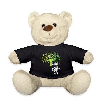 Earth Day Everyday Environmental Awareness - Teddy Bear - black - Front