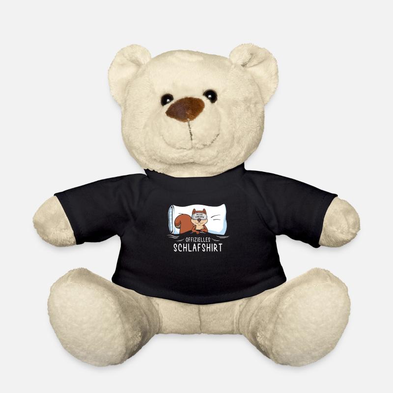Offizielles Schlafshirt Eichhörnchen Schlafbrille - Teddy - Schwarz