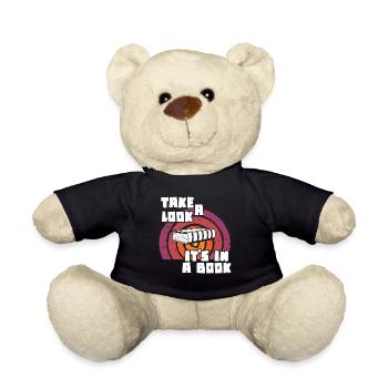 Jetez un coup d’œil C’est dans un rat de bibliothèque de lecture de livre - Nounours - noir - Devant
