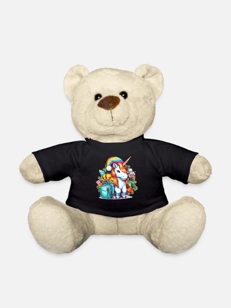Frohe Weihnachten Einhorn - Zauberhafte Einhorn-Weihnacht - Teddy - Schwarz