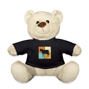 Cow - Teddy Bear - black - Front