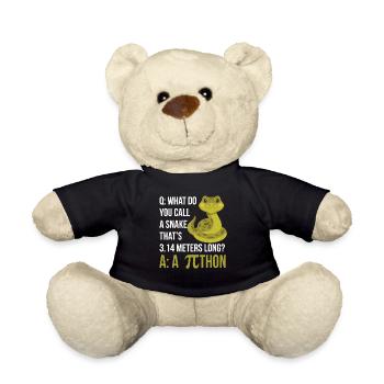 Python Pithon Pie Symbol Drôle de professeur de mathématiques Heureux - Nounours - noir - Devant