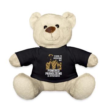 Paramotoring - School Is Important But Powered Par - Teddy - Schwarz - Vorne
