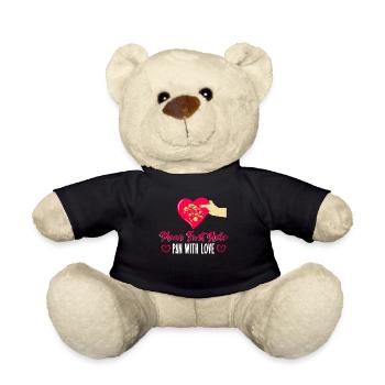 Mom's First Rule: - Pan With Love - Goldpanning - Teddy Bear - black - Front