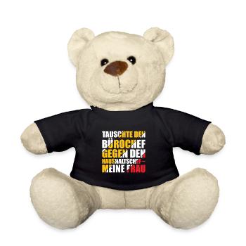 Tauschte Den Bürochef Gegen Meine Frau Ruhestand - Teddy - Schwarz - Vorne