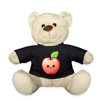 Kawaii Apple: Fruity Sweet Temptation - Teddy Bear - black - Front