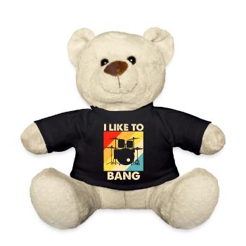 Schlagzeug Schlagzeuger Drummer - Teddy - Schwarz - Vorne