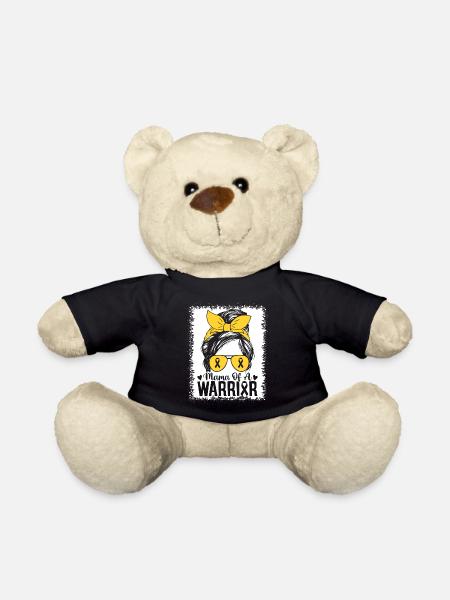 Mama eines Kriegers Kinderkrebs Bewusstsein Gold - Teddy - Schwarz