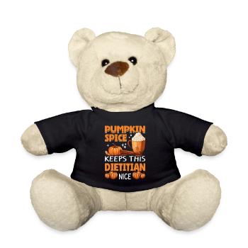 Cool Pumpkin Spice Keeps This dietitian Nice - Teddy Bear - black - Front