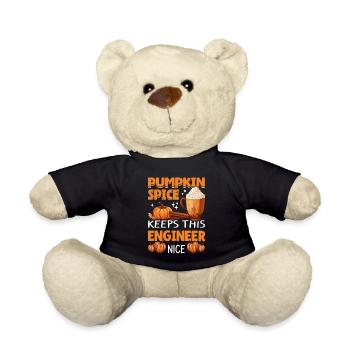 Cool Pumpkin Spice Keeps This engineer Nice - Teddy Bear - black - Front
