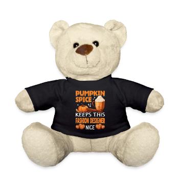 Cool Pumpkin Spice Keeps This fashion Designer - Teddy Bear - black - Front