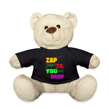 Zap Til You Drop Laser Tag Player Gift Idea - Teddy - Schwarz - Vorne