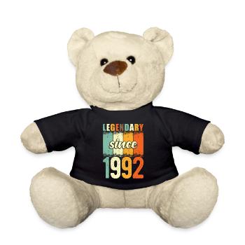Légendaire depuis 1992 Retro Vintage Anniversaire - Nounours - noir - Devant