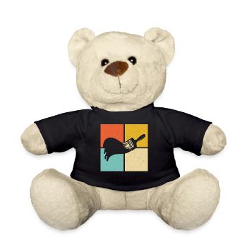 Brush Painter Artist - Teddy Bear - black - Front