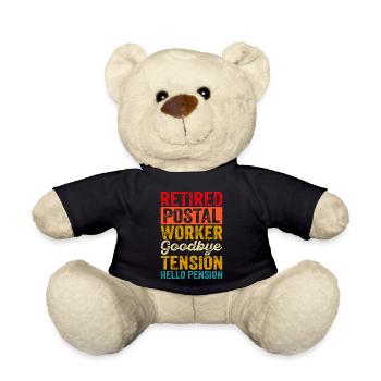 Postman Postman Pension Pensioner - Teddy Bear - black - Front