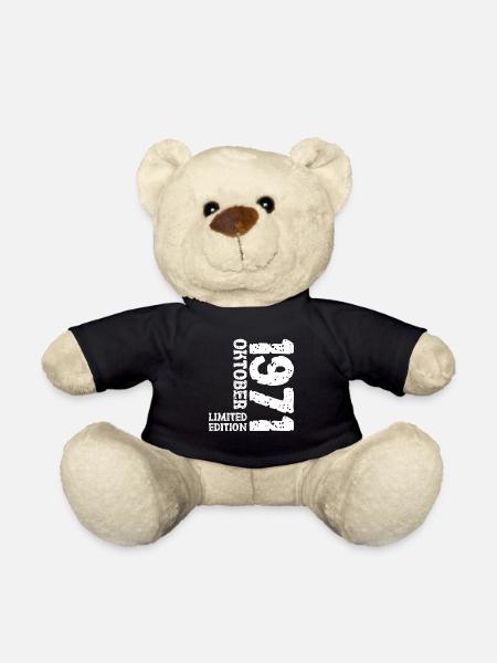 1971 Oktober Limited Edition 52. Geburtstag Deko - Teddy - Schwarz
