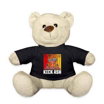 Retro Volcanoes Kick Ash Geologe Vintage Vulkan - Teddy - Schwarz - Vorne