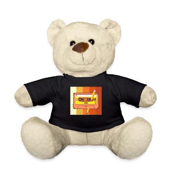 80's Cassette Tape 1990s Pencil Winding Cassette - Teddy Bear - black - Front