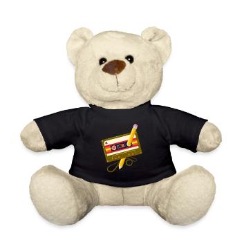 80's Cassette Tape 1990s Pencil Winding Cassette - Teddy Bear - black - Front