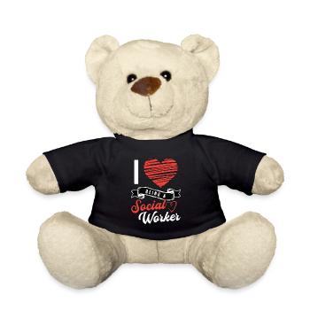 Social Service I Love Being A Social Worker Aide - Teddy - Schwarz - Vorne