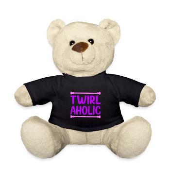 Baton Twirling Twirlaholic Baton Idée cadeau - Nounours - noir - Devant