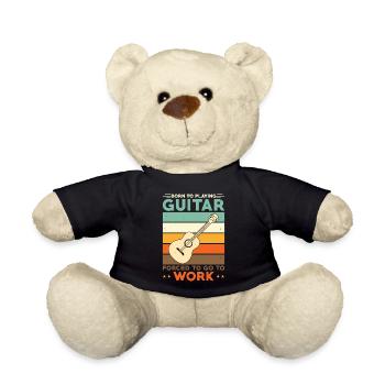 Geboren zum Wandern Gezwungen zur Arbeit zu gehen - Teddy - Schwarz - Vorne