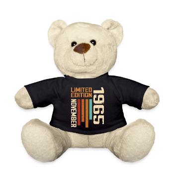 1965 November Birthday present. November 1965 - Teddy Bear - black - Front