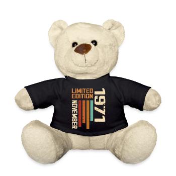 1971 November Birthday present. November 1971 - Teddy Bear - black - Front