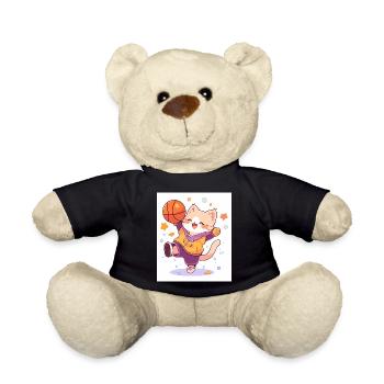 Chat avec basket-ball - Nounours - noir - Devant