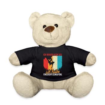 Freeclimbing Kletterer Bouldern Klettern - Teddy - Schwarz - Vorne