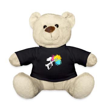 Paintball Waffe Silhouette Airsoft Fan Malerei - Teddy - Schwarz - Vorne