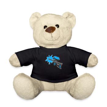 Paintball Waffe Silhouette Airsoft Fan Malerei - Teddy - Schwarz - Vorne