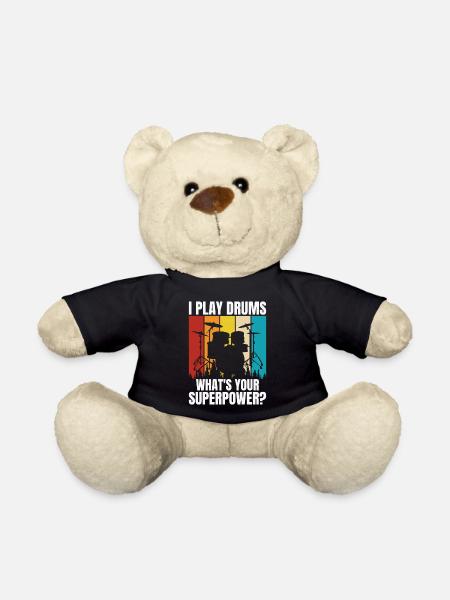 Schlagzeug Schlagzeuger Drummer - Teddy - Schwarz