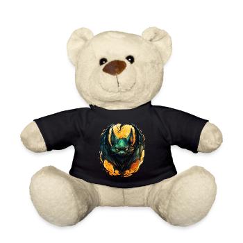 Bat Halloween I Cartoon Cute Bat - Teddy Bear - black - Front