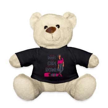 I'd Rather be Bowling retro for Man & Woman - Teddy - Schwarz - Vorne