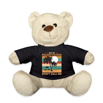 Police Officer Retired Policeman Pension - Teddy Bear - black - Front