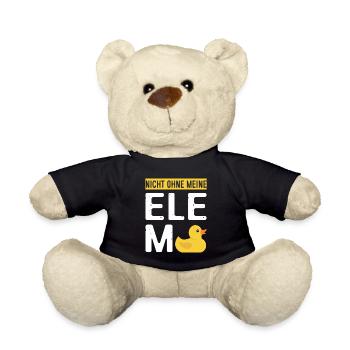 Lustiges Chemie Wissenschaft Science Elemente Ente - Teddy - Schwarz - Vorne