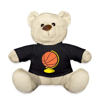 Basketballspieler Weltkugel - Teddy - Schwarz - Vorne