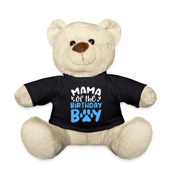 Mama Of The Birthday Boy Dog Birthday - Teddy Bear - black - Front