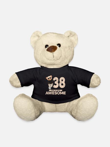 38 Years of being Awesome Teddy Bear - Teddy - Schwarz