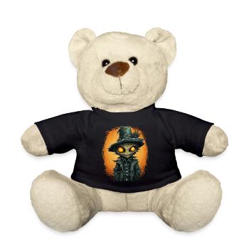 Scarecrow Halloween Cartoon Scary Scarecrow - Teddy Bear - black - Front
