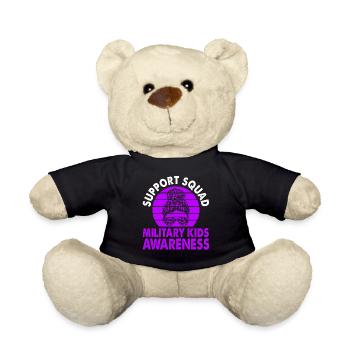 Support Squad Military Kids Awareness Month Lila - Teddy - Schwarz - Vorne