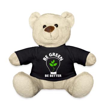 Be green, be better - Teddy Bear - black - Front