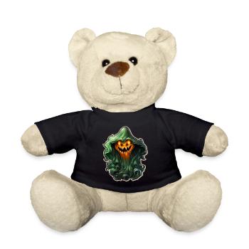 Ghost Lover Cartoon Style Halloween Ghost Spooky - Teddy - Schwarz - Vorne