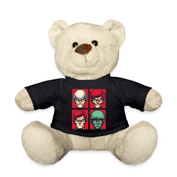 Cartoon Faces of Wrath - Teddy Bear - black - Front