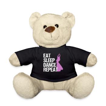 EAT SLEEP DANCE REPEAT Bauchtänzerin Geschenk - Teddy - Schwarz - Vorne
