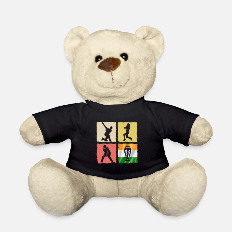 India India Cricket Support India Cricket for - Teddy Bear - black
