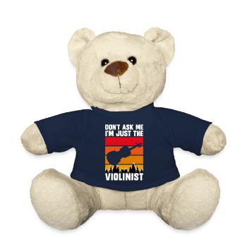 Violin Violinist - Teddy Bear - french navy - Front