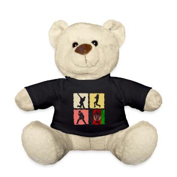Afghanistan Cricket Support Afghanistan for World - Teddy Bear - black - Front